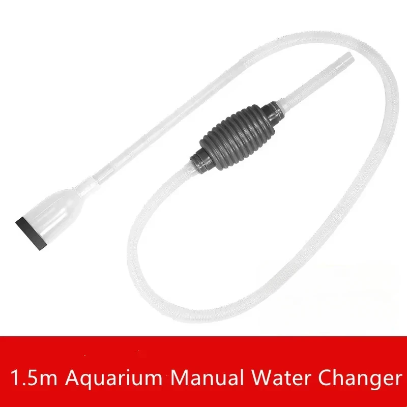 1.5m/1.7m/2.6m Aquarium Manual Water Changer Fish Tank Air Pump Cleaning Tools Handheld Aquarium Cleaner Vacuum Siphon Pump - Image 3