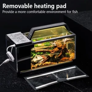 Transparent Integrated Fish Tank Built-In Light Self Circulating Ecological Fish Tank Heating Pad Desktop Fish Tank Household