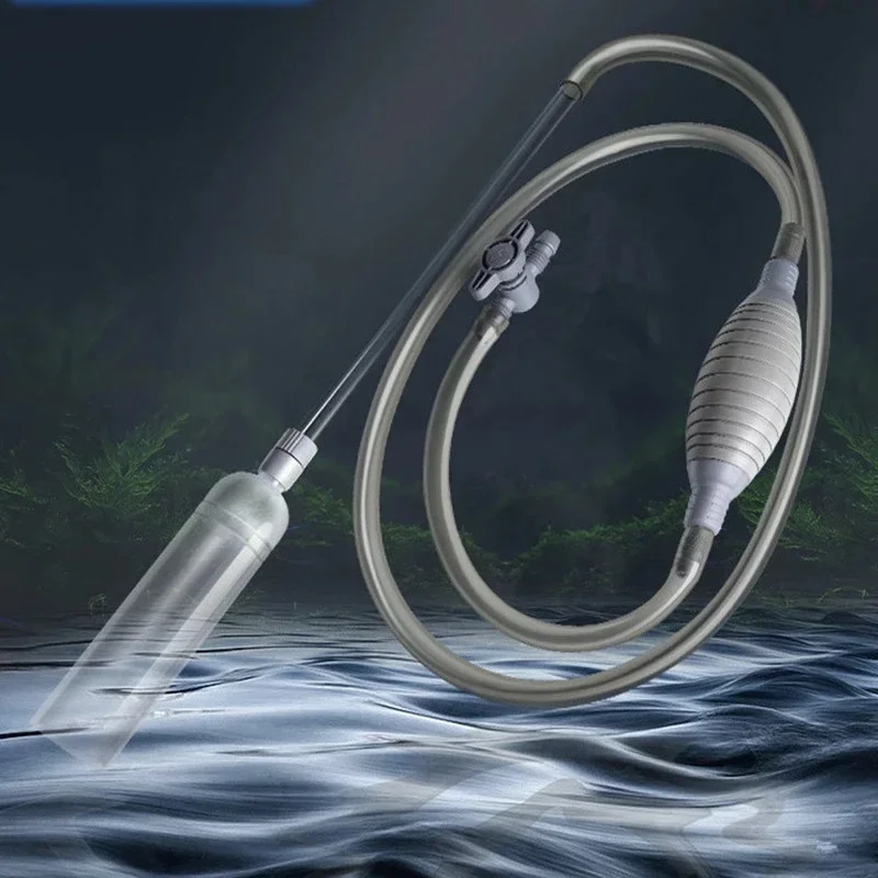 1.5m/1.7m/2.6m Aquarium Manual Water Changer Fish Tank Air Pump Cleaning Tools Handheld Aquarium Cleaner Vacuum Siphon Pump - Image 2