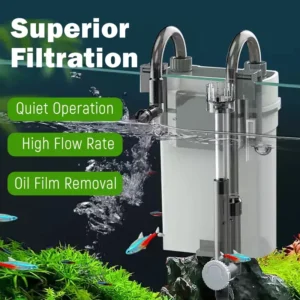 Aquarium External Oxygen Pump Fish Tank Hanging Filter Waterfall Maker Water Filter System Aquarium Oxygen Setup Machine