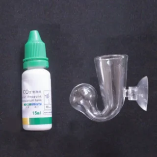 Aquarium CO2 Indicator DIY Fish Tank Glass Liquid Tester Monitor Plants Grass CO2 System Concentration Drop Checker Kit 15ml